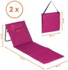 Spetebo Gartenliege Strandmatte 2er Set klappbar mit verstellbarer Rückenlehne, Anzahl, 1 St, Stück, Integriertes Kopfkissen Bild 2