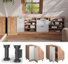 Dachschrägenschrank Eckschrank Rion Weiß Landhaus/Goldkraft Eiche 75.6 x 81.6 cm mit 1 Tür Vicco Bild 5