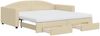 vidaXL Tagesbett Ausziehbar mit Schubladen Creme 100x200 cm Stoff 3197251 Bild 2