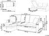 Eckschlafsofa 3-Sitzer NASSJO Kunstleinen Hellbraun rechtsseitig Bild 2