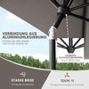 Sekey Sonnenschirm mit Kurbel und UV50+, knickbar, Aluminium cappuccino, 200 × 300 cm Bild 4
