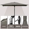 Sekey Sonnenschirm mit Kurbel und UV50+, knickbar, Aluminium cappuccino, 200 × 300 cm Bild 5
