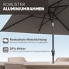 Sekey Sonnenschirm mit Kurbel und UV50+, knickbar, Aluminium cappuccino, 200 × 300 cm Bild 3