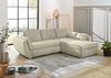 Ecksofa Schlaffunktion Couch mit Rutschenlehne Bettkasten in Cord Beige Grau Bild 2
