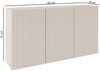 Selsey 'Sunds' Sideboard mit geriffelten Lamellenfronten, 3-türig, Kaschmirbeige, 150 cm Bild 5