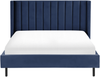 Bett mit Lattenrost VILLETTE 160 x 200 cm Samtstoff Marineblau Bild 4