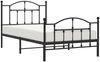 vidaXL Bettgestell mit Kopf- und Fußteil Metall Schwarz 100x190 cm 353451 Bild 4
