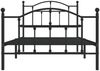 vidaXL Bettgestell mit Kopf- und Fußteil Metall Schwarz 100x190 cm 353451 Bild 5