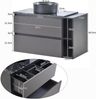 Kommode mit Premium-Marmor-Arbeitsplatte und schwarzem Keramikbecken, MDF, Farbblock Schwarz+Grau，80x44x48.5 cm Bild 4