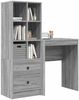 vidaXL Schreibtisch mit Schubladen mit Regal 2 pcs Graues Sonoma 3337302 Bild 3