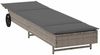 vidaXL Sonnenliege mit Rollen und Auflage Grau Poly Rattan 4104035 Bild 4