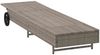 vidaXL Sonnenliege mit Rollen und Auflage Grau Poly Rattan 4104035 Bild 5