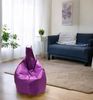 Dmora Pouf Angillina, Mehrzwecksessel, Sitzsack, Hockerhocker, Made in Italy, 80x80 h120 cm, Lila Bild 2