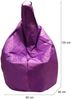 Dmora Pouf Angillina, Mehrzwecksessel, Sitzsack, Hockerhocker, Made in Italy, 80x80 h120 cm, Lila Bild 3