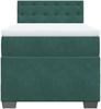 vidaXL Boxspringbett mit Matratze Dunkelgrün 100x200 cm Samt 3286249 Bild 4