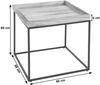Beistelltisch HWC-K71, Kaffeetisch Couchtisch Tisch, Paulownia-Holz Metall 60x60x60cm ~ dunkelbraun Bild 3