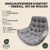 Hobbygarden Stuhlkissen Hängesessel Kissen Polster Auflage für Polyrattan Rattan Hängeschaukel, Sitzauflage für Hängekorb Rückenkissen für Hängesitz Indoor & Outdoor Bild 3