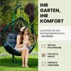 Hobbygarden Stuhlkissen Hängesessel Kissen Polster Auflage für Polyrattan Rattan Hängeschaukel, Sitzauflage für Hängekorb Rückenkissen für Hängesitz Indoor & Outdoor Bild 2