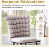 Hellgraue Samt-Kugelketten-Esszimmerstühle (2er-Set),Schwarz gespritzte Metallbeine + stabile Unterstützung moderner Luxus-Stil passend für Esszimmer Wohnzimmer und Garderobebereiche,Samt,Hellgrau, Bild 5