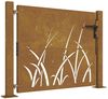 vidaXL Gartentor 100x100 cm Cortenstahl Gras-Design 153227 Bild 2