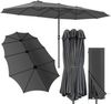 Kingsleeve Sonnenschirm, UV Schutz 80+ Schutzhülle XXL Aluminium Kurbel Wasserabweisend, anthrazit, 460 x 270 x 240 cm Bild 2