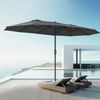 Kingsleeve Sonnenschirm, UV Schutz 80+ Schutzhülle XXL Aluminium Kurbel Wasserabweisend, anthrazit, 460 x 270 x 240 cm Bild 3