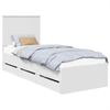 vidaXL Bettrahmen mit Schubladen Weiß 75 x 190 cm Ingenieurs Holz 3411166 Bild 2