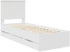 vidaXL Bettrahmen mit Schubladen Weiß 75 x 190 cm Ingenieurs Holz 3411166 Bild 4