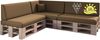 sunnypillow Palettenkissen mit abnehmbarem Bezug UV - beständig Outdoor wasserdicht Kaltschaum Palettenauflage Palettenpolster Palettensofa Sitzkissen Rückenlehne 8er Set 120x80 Braun Bild 2