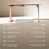 Desktronic HomePro Elektrisch höhenverstellbarer Schreibtisch 140x70cm Rosa/Weiß mit Memory-Funktion, Anti-Kollisions Technologie, USB-A und USB-C-Ladeanschlüssen Bild 5
