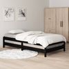 vidaXL Stapelbett Schwarz 90x200 cm Massivholz Kiefer 820396 Bild 4