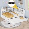 REDOM Stauraumbett aus Massivholz, Ausziehbett 90x190 cm, USB-Steckdose und Stauraum (Kinderbett Holzbett, 140x200 cm(90x190 cm), ohne Matratze Bild 4