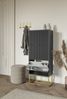 Selsey 'Veldio' Schuhschrank mit 3 Klappen, schwarz mit goldenem Metallgestell, ca. 125 x 50 x 30 cm Bild 3