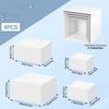 GarveeMore Schuhständer 4 Stück Set Porzellan weißes Acryl Fünfseitige Box Display Stand Bild 4