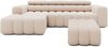 Ecksofa Ottomane links mit Hocker Chenille 289x188x78 beige KONSTANTIN Bild 2