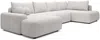 Vente-unique - DAVISO Sofa Stoff Beige - B 204 cm x H 87 cm x L 360 cm Bild 4