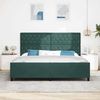 vidaXL Boxspringbett mit Kopfteil Dunkelgrün 200 x 200 cm Samt 3344900 Bild 3