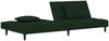 vidaXL Schlafsofa 2-Sitzer mit 2 Kissen Dunkelgrün Samt 375809 Bild 5