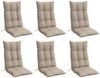 vidaXL Hochlehner-Auflagen 6 Stk. Taupe Oxford-Gewebe 377628 Bild 3