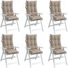 vidaXL Hochlehner-Auflagen 6 Stk. Taupe Oxford-Gewebe 377628 Bild 4