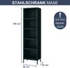 Bücherregal Metall MARIO - 5 Ebenen, Industrie-Design | Standregal Stahl Metallregal Büro Wohnzimmer Arbeitszimmer, 180x50x35cm Dunkelgrün Bild 2