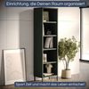 Bücherregal Metall MARIO - 5 Ebenen, Industrie-Design | Standregal Stahl Metallregal Büro Wohnzimmer Arbeitszimmer, 180x50x35cm Dunkelgrün Bild 3