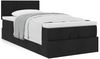 vidaXL Ottoman-Bett mit Matratze Schwarz 100x200 cm Stoff 3311354 Bild 4
