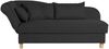 Recamiere mit Armteil links klappbar Katia Bezug Flachgewebe Buche natur / schwarz 22666 Bild 2