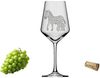 eXODA Weinglas Gravur Zebra mit Baby - 350ml absolut spülmaschinenfest, 1-tlg, Glas, Atemberaubende Darstellung Bild 3