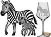 eXODA Weinglas Gravur Zebra mit Baby - 350ml absolut spülmaschinenfest, 1-tlg, Glas, Atemberaubende Darstellung Bild 4