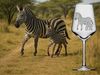 eXODA Weinglas Gravur Zebra mit Baby - 350ml absolut spülmaschinenfest, 1-tlg, Glas, Atemberaubende Darstellung Bild 2