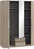 FORTE 'Cadixo' Kleiderschrank, Holzwerkstoff, Beige, 150,6 x 212,9 x 58,9 cm Bild 5