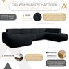 AX LIVING XXL Sofa U Form Didim Dunkelgrau 378cm breit modern & großzügig R Bild 5