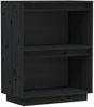 Beistellschrank Schwarz 60 x 34 x 75 cm Massivholz Kiefer [813823] Bild 2
